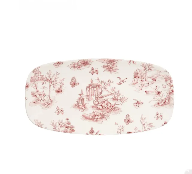 Churchill Vintage Prints Piatto Oblungo Cranberry 35,5 cm 6 pz
