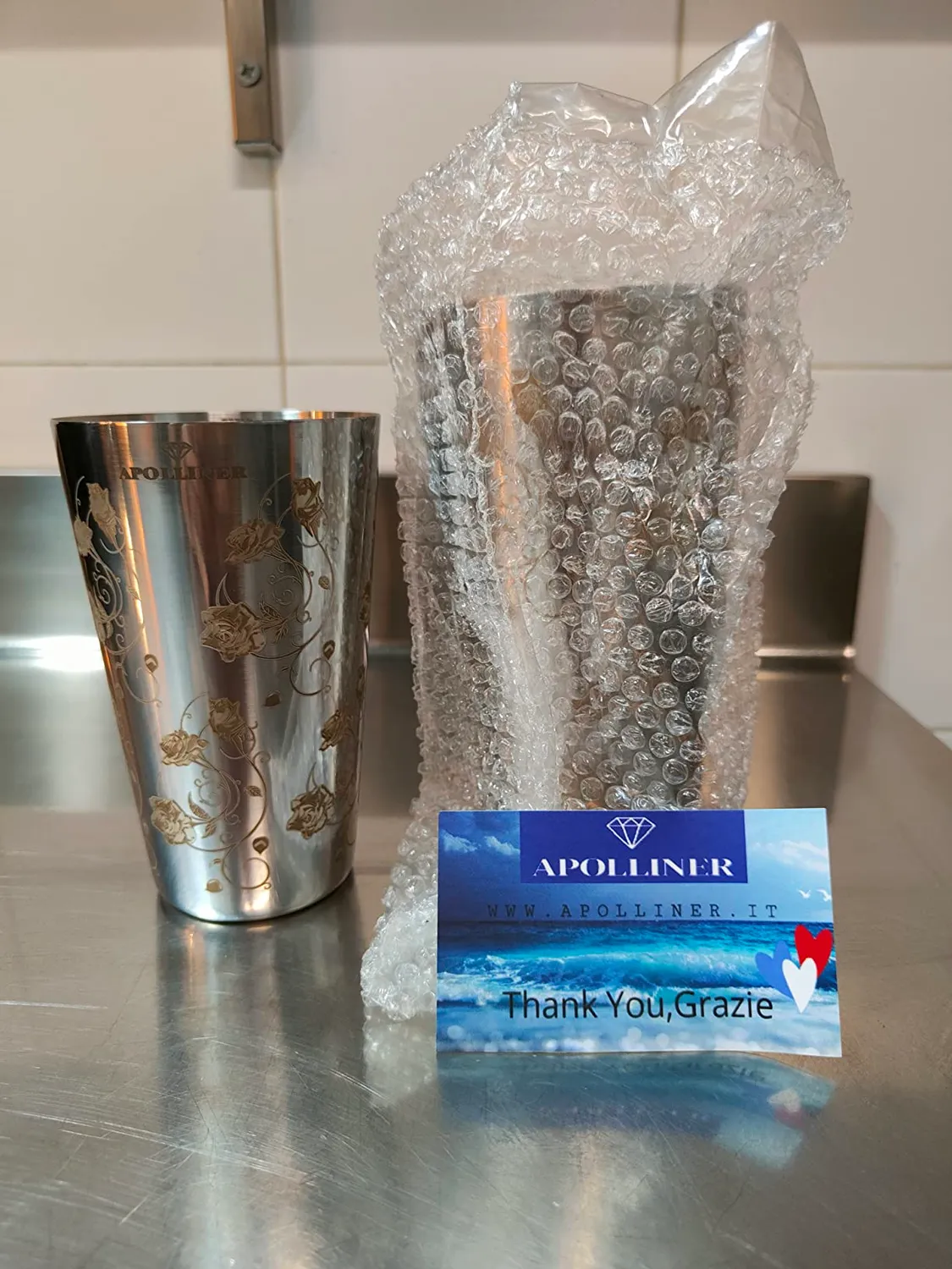 Apolliner Boston 8.0 Shaker Cocktail Acciaio 750ml