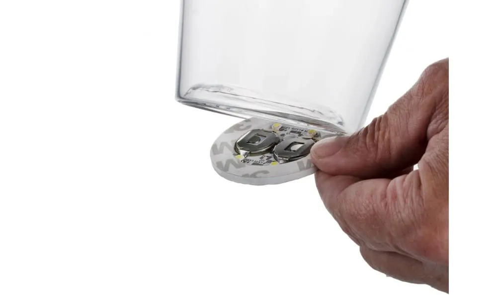 Showbar luci LED sottobicchiere Ø5 cm 10 pezzi litio