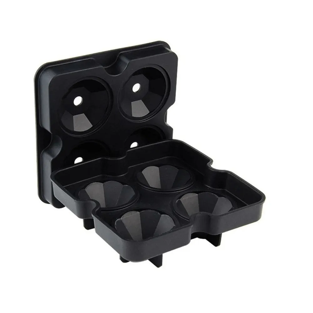 Cocktail Ceremony Diamond Stampo Ghiaccio Diamante 4 Pezzi Nero