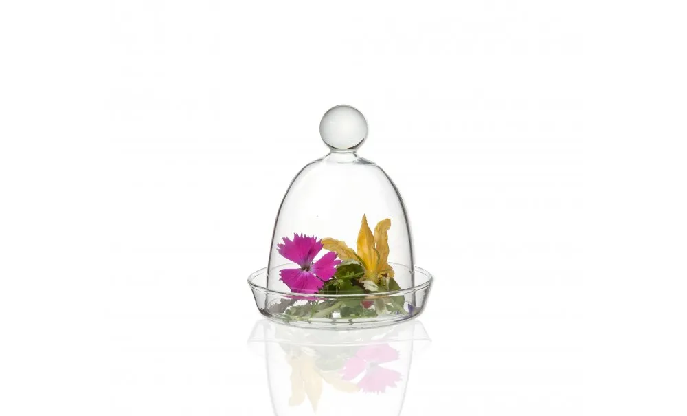 Showbar Mini Campana con piatto vetro 7cm fumo