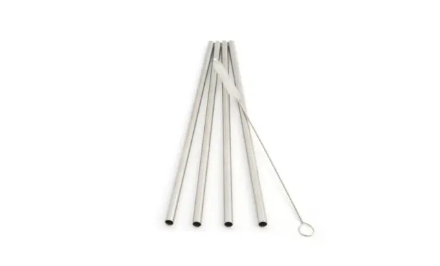 Showbar Cannucce Acciaio Inox Dritte 21,5 cm 4 Pezzi