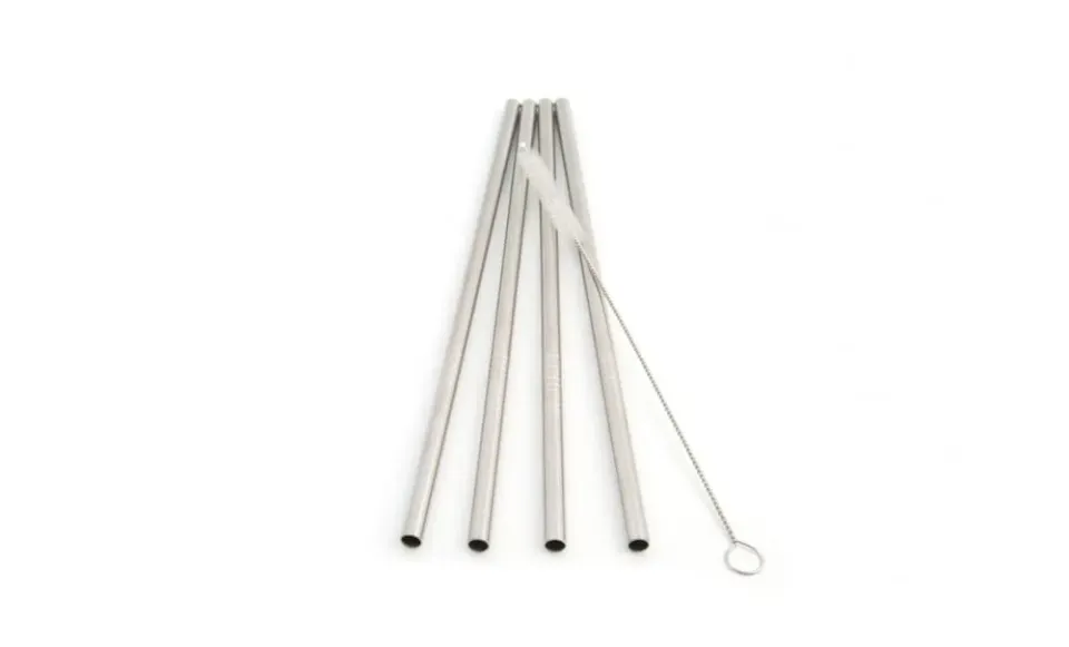 Showbar Cannucce Acciaio Inox Dritte 21,5 cm 4 Pezzi