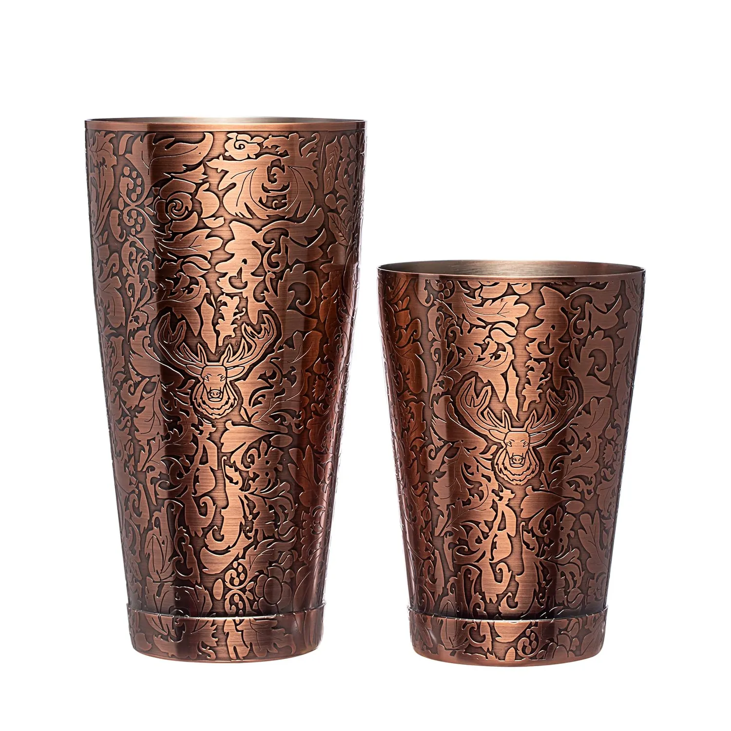 Sky Fish Boston Shaker Set Cocktail 18 Pezzi Oro Rosa Rilievo 3D